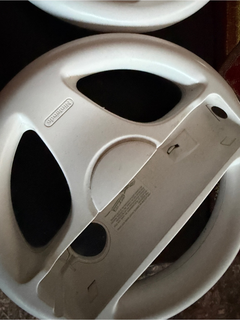 Nintendo White Racing Wheel Controller Shell with Blue Inner Ring - Picture 2 of 4